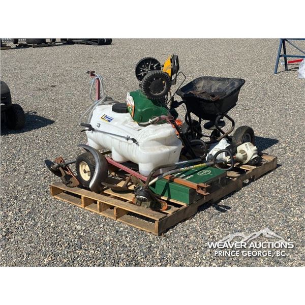 (3) STIHL WEED EATER, (2) SEED SPREADER & SPRAYER