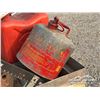 Image 6 : (5) GAS CANS,(2) PROPANE TANKS, FILE CABINET