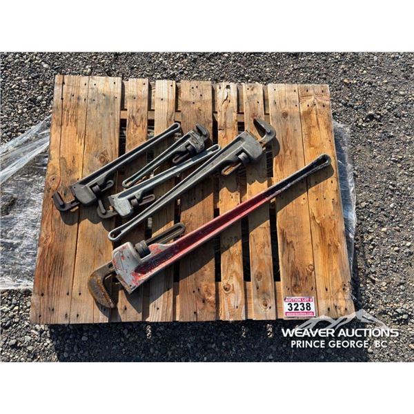 (5) PIPE WRENCHES