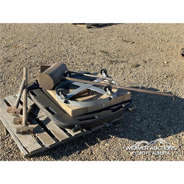 (2) GARBAGE DOLLIES W/OIL CHANGE TUB