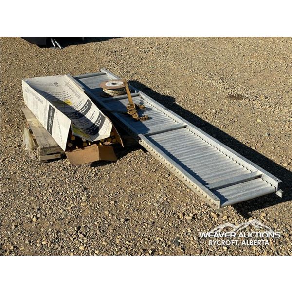 FENCING SUPPLIES W/ ALUMINUM ROLLER CONVEYOR