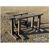 Image 4 : (2) METAL SAW HORSES W/STEEL ROLLING WORKBENCH