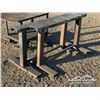 Image 5 : (2) METAL SAW HORSES W/STEEL ROLLING WORKBENCH