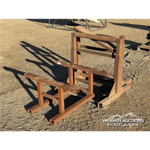 (3) METAL SAW HORSES
