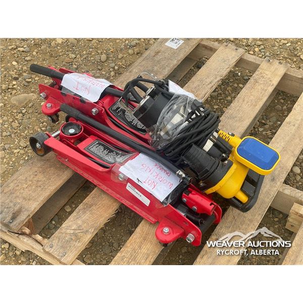 (2) FLOOR JACKS W/ELECTRIC PUMP