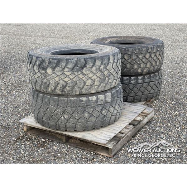 (4) 445/65R22.5 TRUCK TIRES