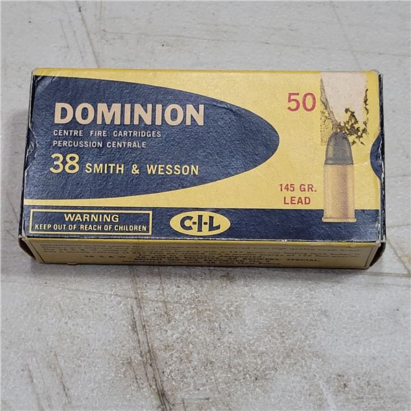38 Smith & Wesson 145gr Factory Cartridges