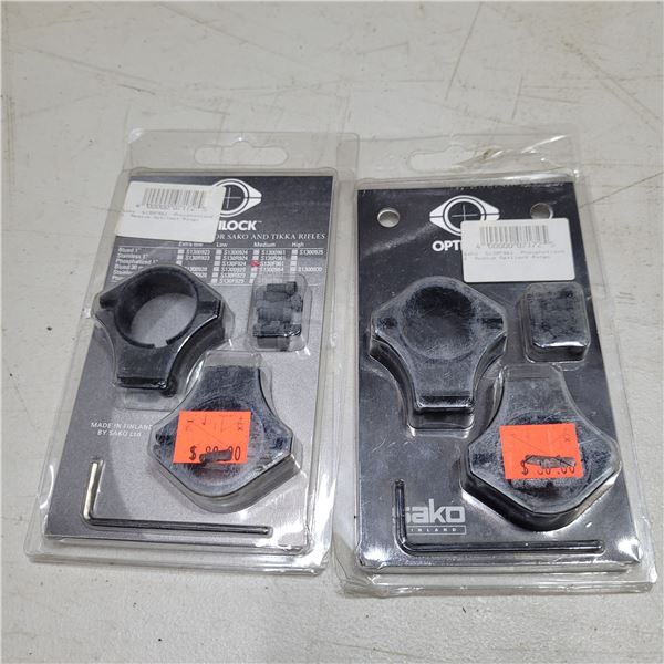 2 Sets of Sako Optilock Medium Rings