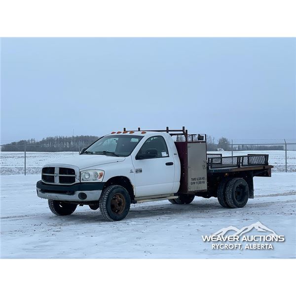 2007 DODGE RAM 3500 SLT SINGLE CAB FLATBED TRUCK