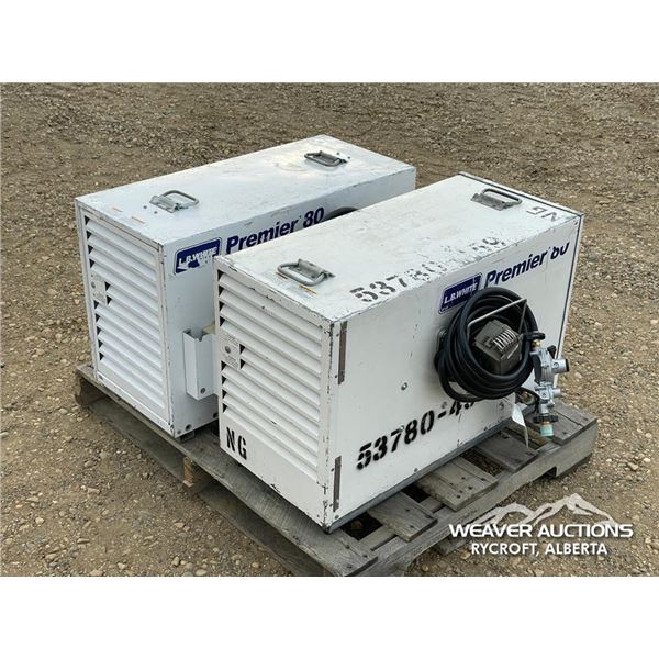 (2) LB WHITE PREMIER 80 TS080 HEATERS