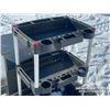 Image 6 : (1) 3 TIER ROLLING SHOP CART W/ 2 TIER WOOD SHELF