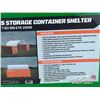 Image 6 : TMG 20 X 20 FT. PE FABRIC CONTAINER SHELTER