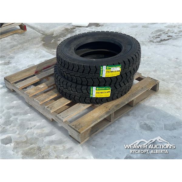 (2) GRIZZLY 215/75R17.5-16 PR TIRES