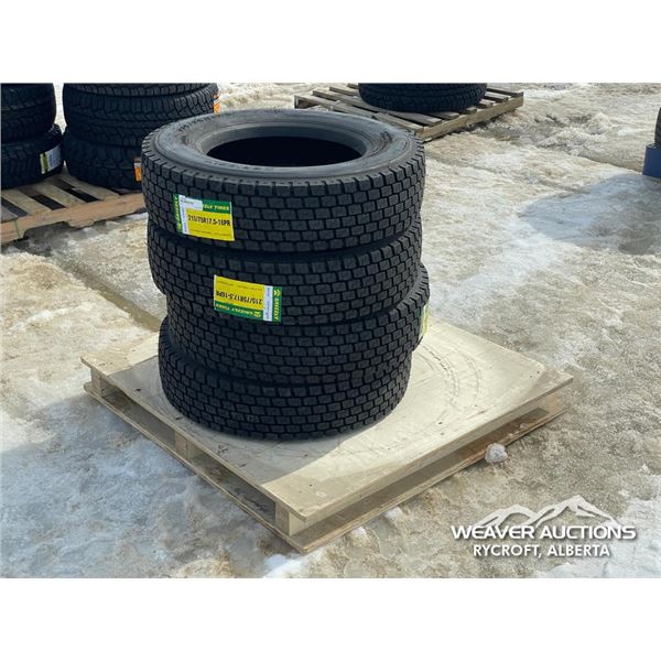 (4) GRIZZLY 215/75R17.5-16 PR TIRES