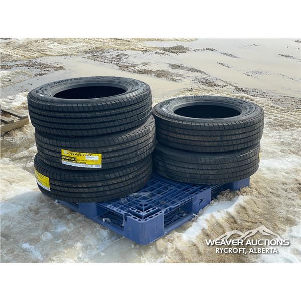 (5) ZWARTH 225/70R19.5-14PR TIRES