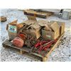 Image 1 : MISC SHOP TOOLS W/TIE DOWNS, CHAINS & LIGHTS