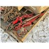 Image 7 : MISC SHOP TOOLS W/TIE DOWNS, CHAINS & LIGHTS