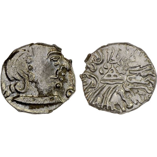 WESTERN KSHATRAPAS: Ja'uka, ca. 403-448, AR drachm (2.12g), XF