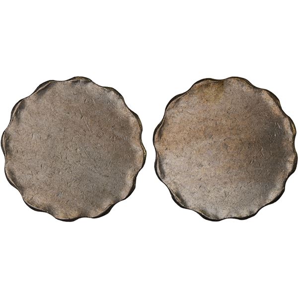 BRITISH INDIA: 1 anna coin blank (3.9g), ND (1906-47), XF