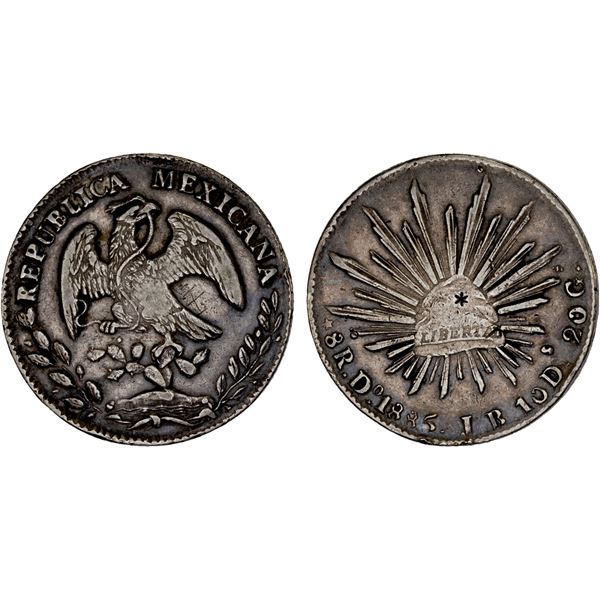 CHINA: CHOPMARKED COINS: MEXICO: Republic, AR 8 reales (26.85g), 1885-Do, VF