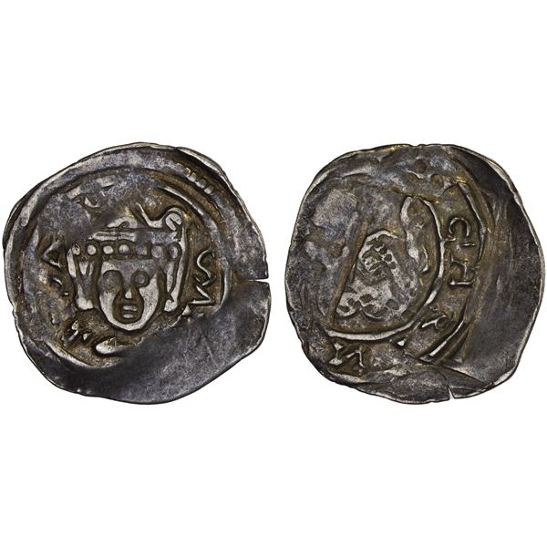 AUSTRIA: CARINTHIA: Bernhard II, 1202-1256, AR pfennig (1.14g), St. Veit, VF