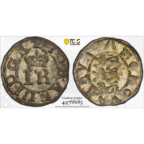 ESTONIA (SWEDISH): Johan III, 1569-1592, AR shilling, Reval, ND (1568-1592), PCGS AU53
