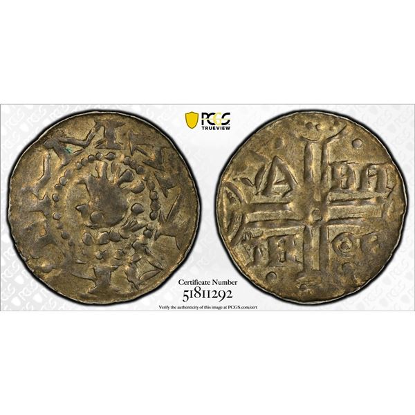 EMDEN: Hermann von Kalvelage, 1020-1051, AR denar (0.72g), ND (1020-51), PCGS AU55