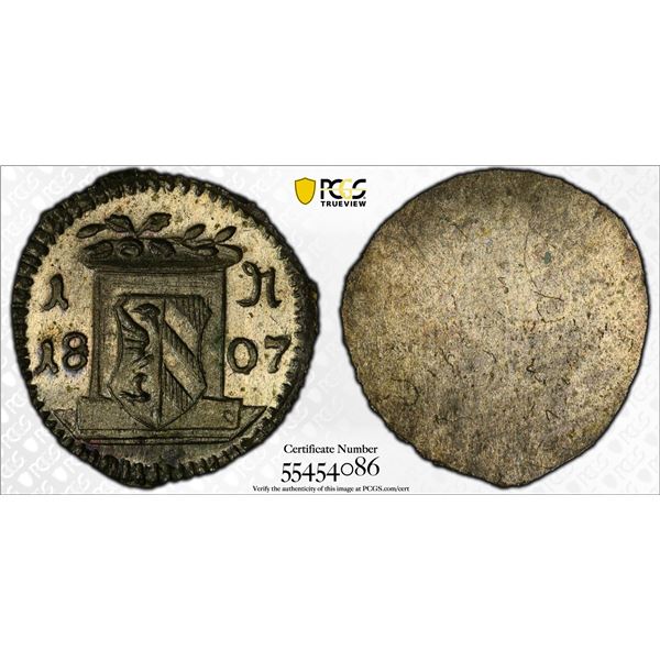 NUREMBERG (CITY): Free City, BI pfennig, 1799, PCGS MS63