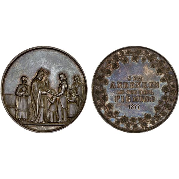 GERMANY: Kaiserreich, AR medal (13.8g), 1877, AU
