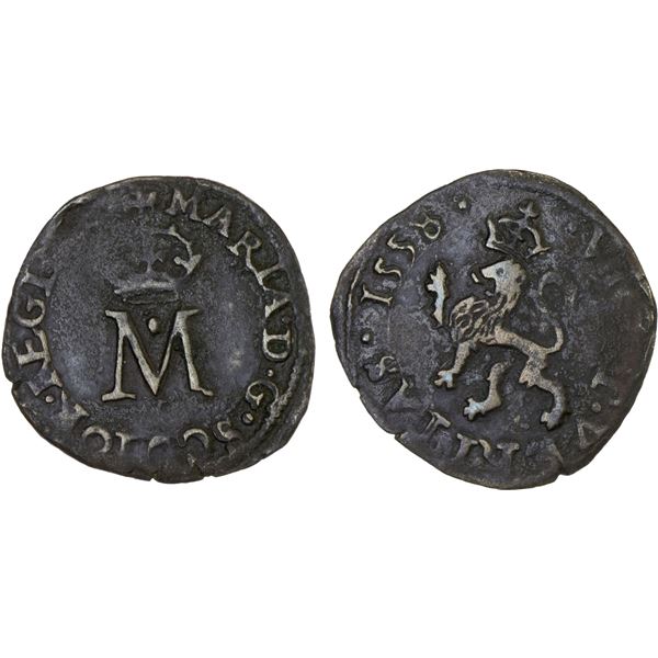 SCOTLAND: Mary I, 1542-1567, BI lion (hardhead) (1.06g), 1558, VF