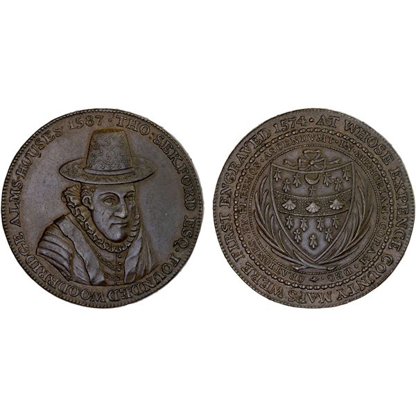 GREAT BRITAIN: AE penny token, 1796, AU