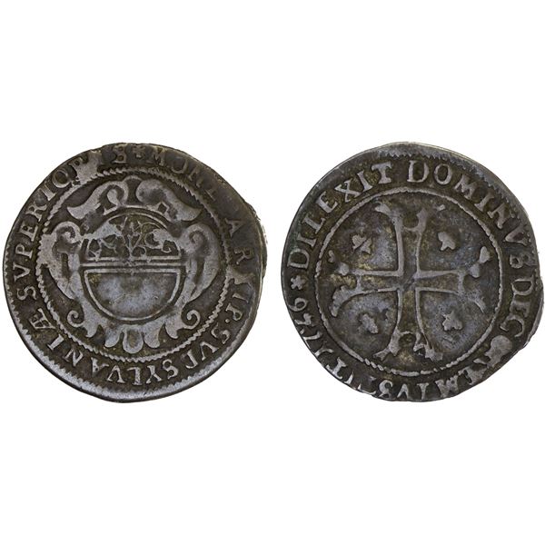 SWITZERLAND: OBWALDEN: Canton, BI 1/2 batzen, 1726, VG to Fine