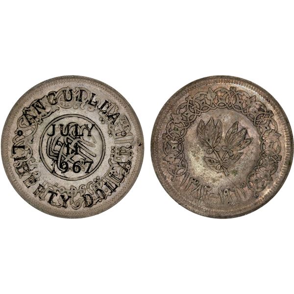 ANGUILLA: Republic, AR liberty dollar, 1967, XF