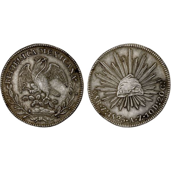 MEXICO: Republic, AR 8 reales (27.17g), 1825-Zs, Choice VF