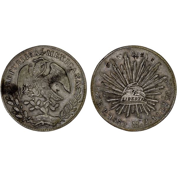 MEXICO: Republic, AR 8 reales (26.80g), 1882-Pi, VF