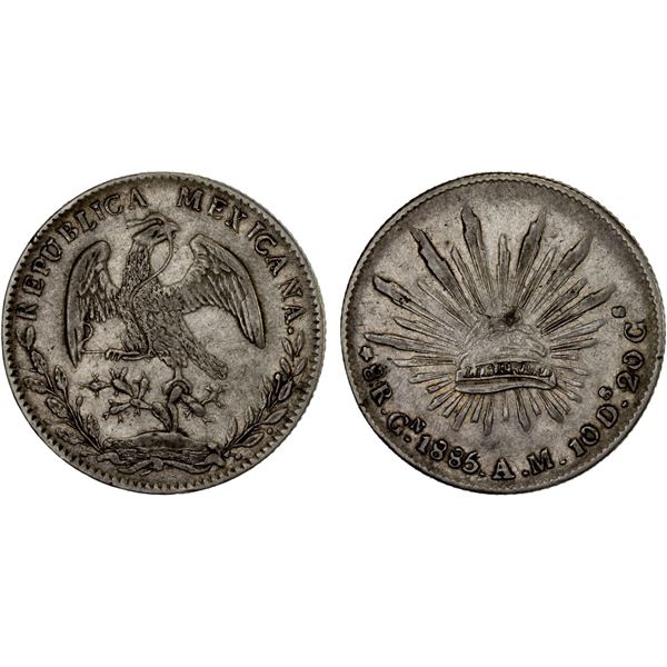MEXICO: Republic, AR 8 reales (26.85g), 1885-Cn, Choice VF