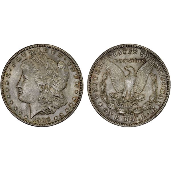 UNITED STATES: AR dollar, 1902-O, Unc