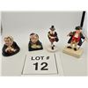 Image 1 : GROUP OF 4 VINTAGE ENGLISH CHARACTER FIGURINES INCL. ROYAL DOULTON “SAIREY GAMP”