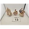 Image 2 : GROUP OF 3 DRESDEN-STYLE PORCELAIN LACE FIGURINES (GERMAN)