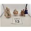 Image 3 : GROUP OF 3 DRESDEN-STYLE PORCELAIN LACE FIGURINES (GERMAN)