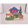 Image 2 : CHRISTMAS VILLAGE DÉCOR LOT WITH CHURCH AND “DAYS UNTIL CHRISTMAS” COUNTDOWN DISPL