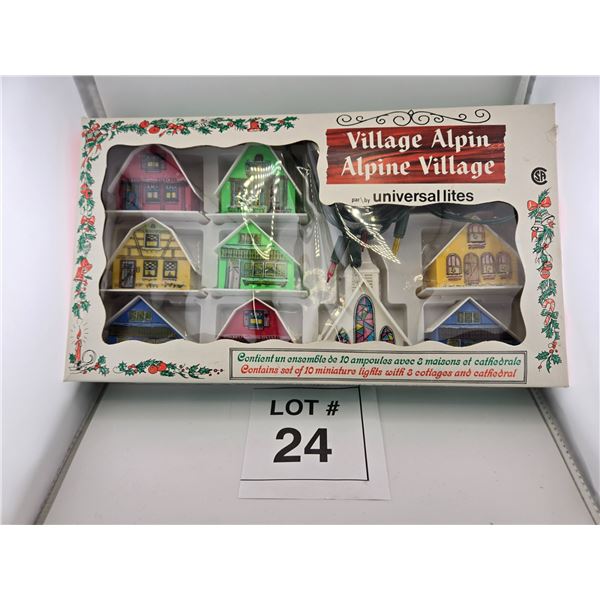 VILLAGE ALPIN / ALPINE VILLAGE MINI LIGHT SET (10-PIECE, BOXED)