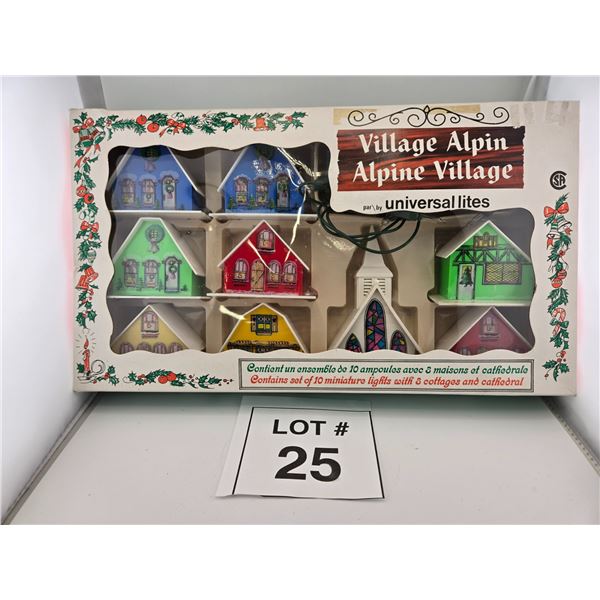 VILLAGE ALPIN / ALPINE VILLAGE MINI LIGHT SET (10-PIECE, BOXED)