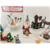 Image 3 : ASSORTED MINIATURE CHRISTMAS VILLAGE FIGURINES AND TREES
