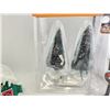 Image 3 : ASSORTED CHRISTMAS VILLAGE ACCESSORIES LOT WITH LAMPPOSTS, TREES, AND REINDEER STABLE