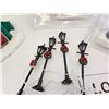 Image 4 : ASSORTED CHRISTMAS VILLAGE ACCESSORIES LOT WITH LAMPPOSTS, TREES, AND REINDEER STABLE
