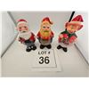 Image 1 : ASSORTED VINTAGE-STYLE SANTA AND ELF WATER GLOBE FIGURINES (3 PCS)