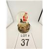 Image 1 : SANTA CLAUS SNOW GLOBE WITH DOG FIGURINE ON DECORATIVE BASE
