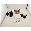 Image 1 : SCOTTISH TERRIER–STYLE CHRISTMAS ORNAMENTS AND FIGURINES (3 PCS)