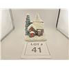 Image 1 : SNOWY COTTAGE CHRISTMAS VILLAGE HOUSE WITH TREE